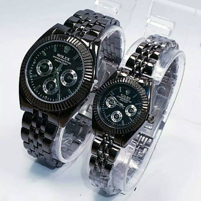 JAM TANGAN ROLEX COUPLE FULL BLACK