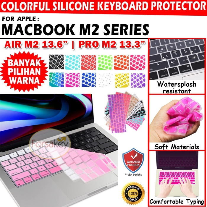 macbook air pro m2 13 13 3 13 6 inch inci 2022 a2338 a2681 silikon silicone case pelindung keyboard 