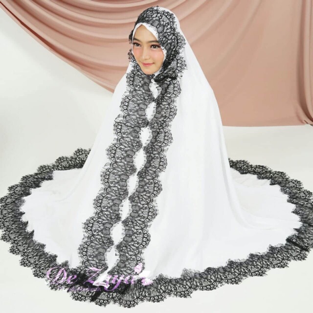 TERMURAH... Mukena Bali Dewasa Renda Brukat ORI DeZaya