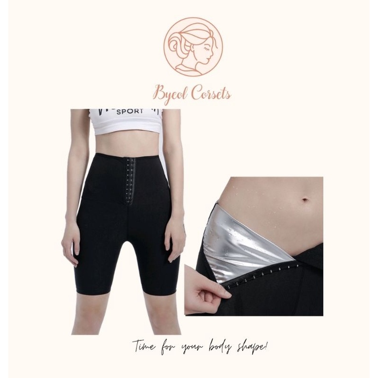 Byeol Corsets Korset Celana Contour Pants Pelangsing Celana Sauna Leg Shaper Celana Pelangsing Celana Keringat