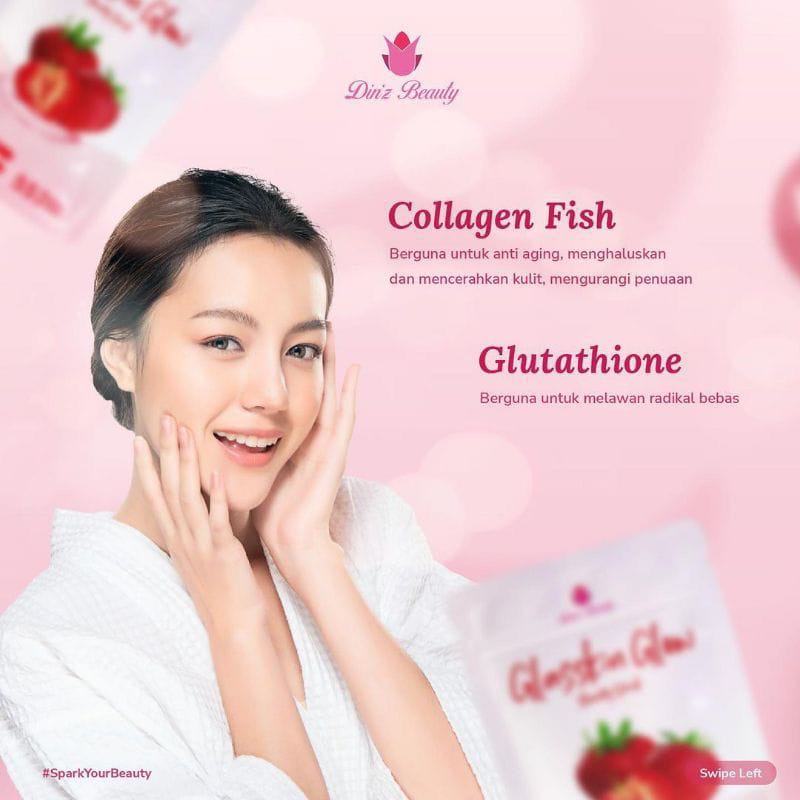 GLASKIN DY DINZ BEAUTY MINUMAN COLLAGEN MEMUTIHKAN MENCERAHKAN MENGHALUSKAN KULIT