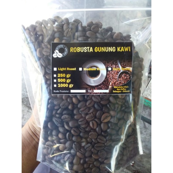 

kopi biji Robusta gunung Kawi dari ayu Coffee