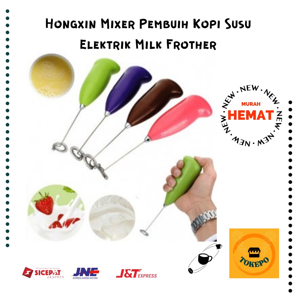 Jual Hongxin Mixer Pembuih Kopi Susu Elektrik Milk Frother Shopee