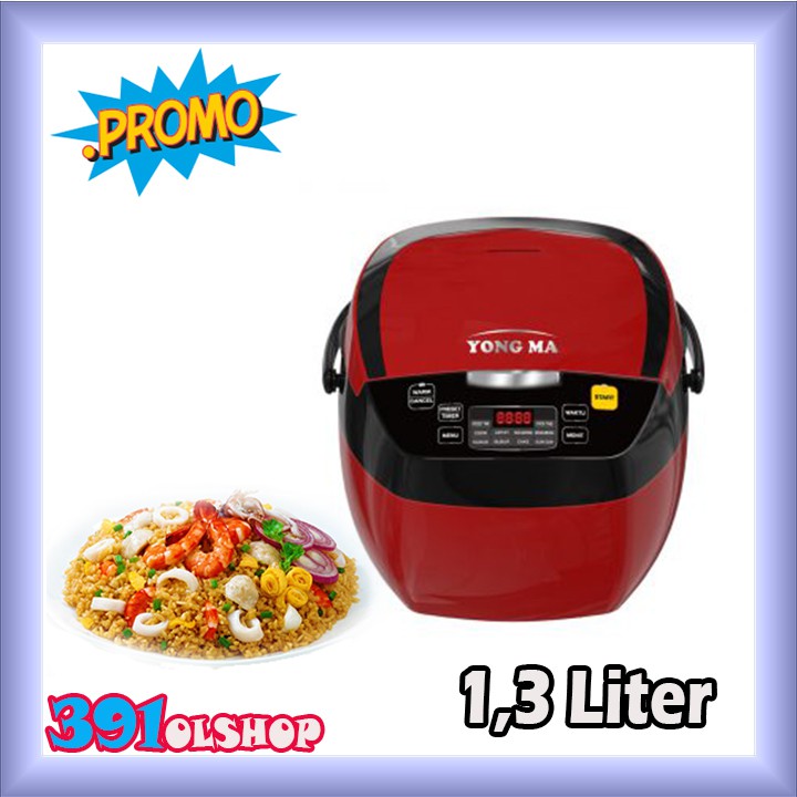 YONG MA MAGIC COM DIGITAL MINI RICE COOKER 1,3 LITER SMC-8045