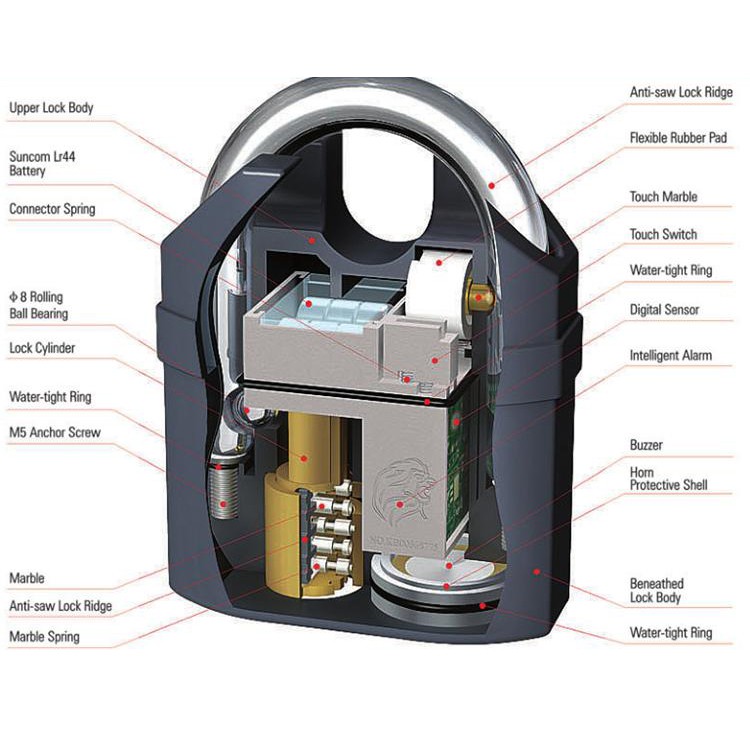 EYCI Gembok Alarm Motor Suara Anti Maling / Lock Siren - APR14