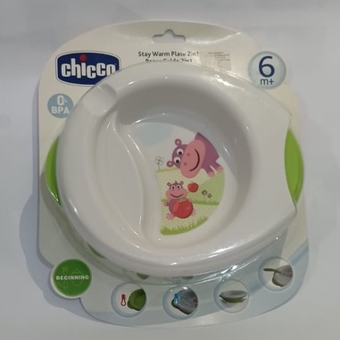 Mangkuk Makan Bayi CHICCO STAY WARM PLATE 2in1 - Tempat Tetap Hangat 2in1 Chico