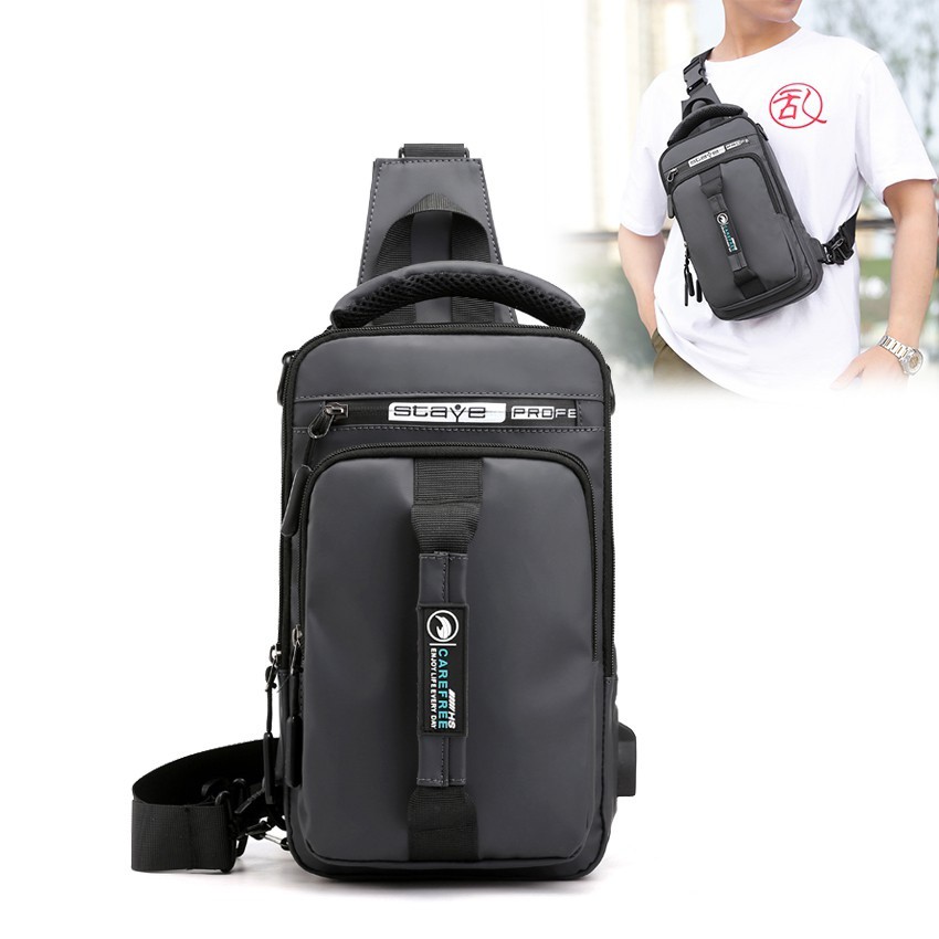 Tas Selempang Pria Wanita Waistbag Slingbag Tas Multifungsi ORIGINAL HAOSHUAI