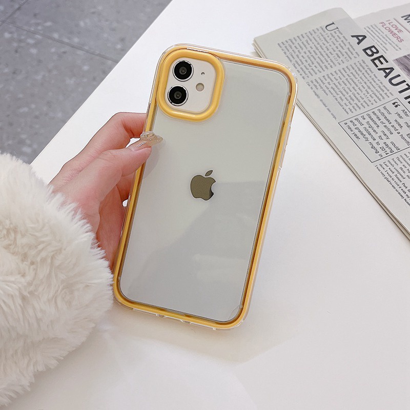 3in1 Hard Case Pelindung Lensa Warna Permen Untuk IPhone 6 6S Plus 7 8 Plus X XR XS Max 11 Pro Max SE 12 13 Pro Max