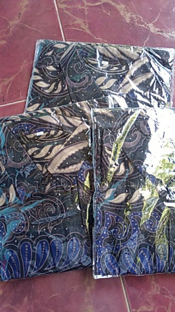 Kemeja Batik Pria Lengan Panjang  Bswart Batik Hrb026 Kenongo Hem Panjang Padi Kemeja Batik Pria