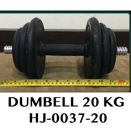 Paket Dumbbell Karet 1 Set 20kg /Dumbel/Dumbell/Barbel