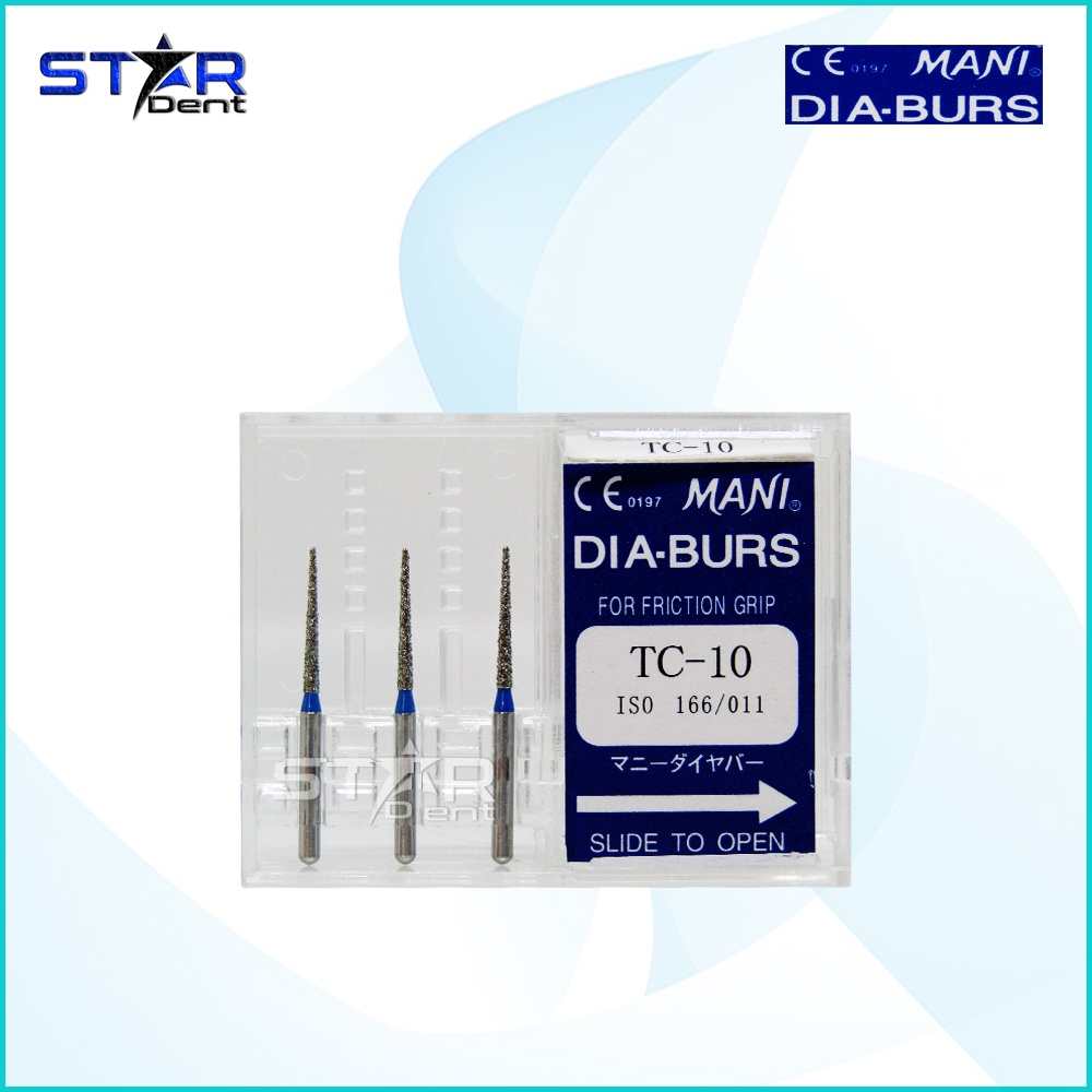 bur gigi diamond mani burs taper cone short handle TC