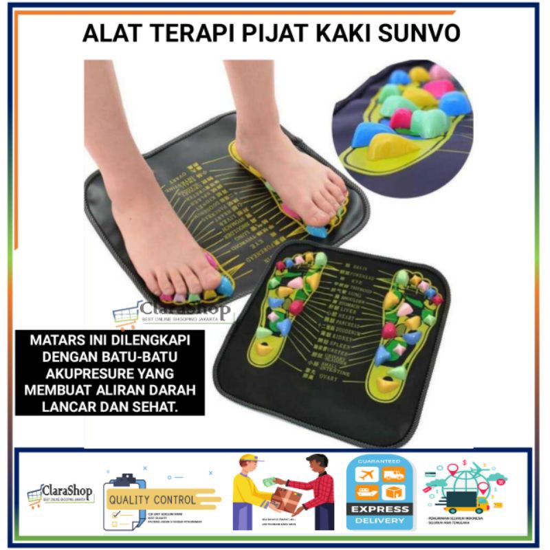 Alat terapi Pijat kaki Sunvo Matras Refleksi efleksi Kaki Massage Mat Matras Refleksi Berkualitas