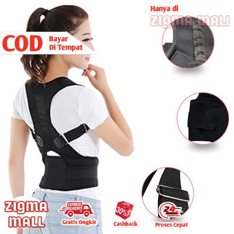 COD Sabuk Magnet Penegak Postur Punggung All size Lurus Tegap Anti Bungkuk Alat Terapi Punggung Asli