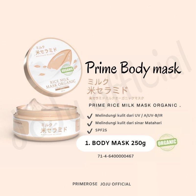 Prime Body Rice milk mask organic