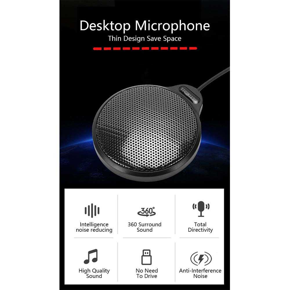 IDN TECH - RECORDIO 360 Degree Microphone Table Conference Zoom Meeting - ZY-105C