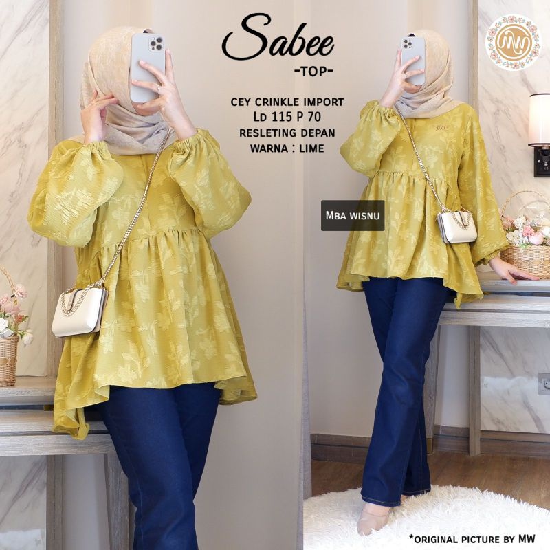 SABEE TOP/ATASAN WANITA CEY CRINKLE IMPORT (BUSUI FRIENDLY)