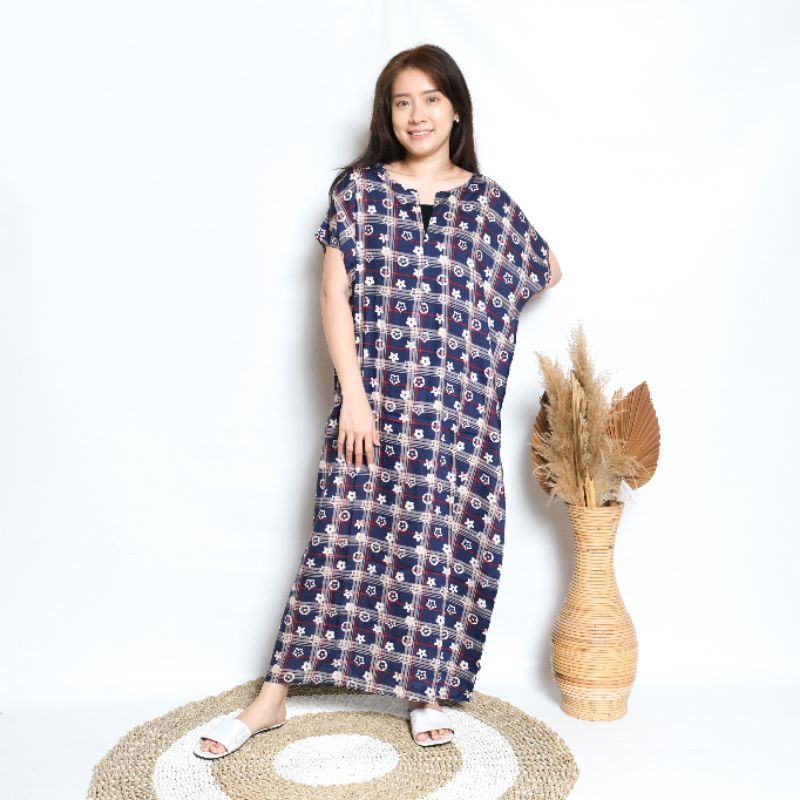 Daster busui bali habel rayon premium panjang semata kaki resleting-B12