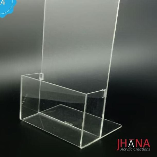N Acrylic Tempat Brosur Tb24 A4 Standing Brosur Akrilik Shopee Indonesia
