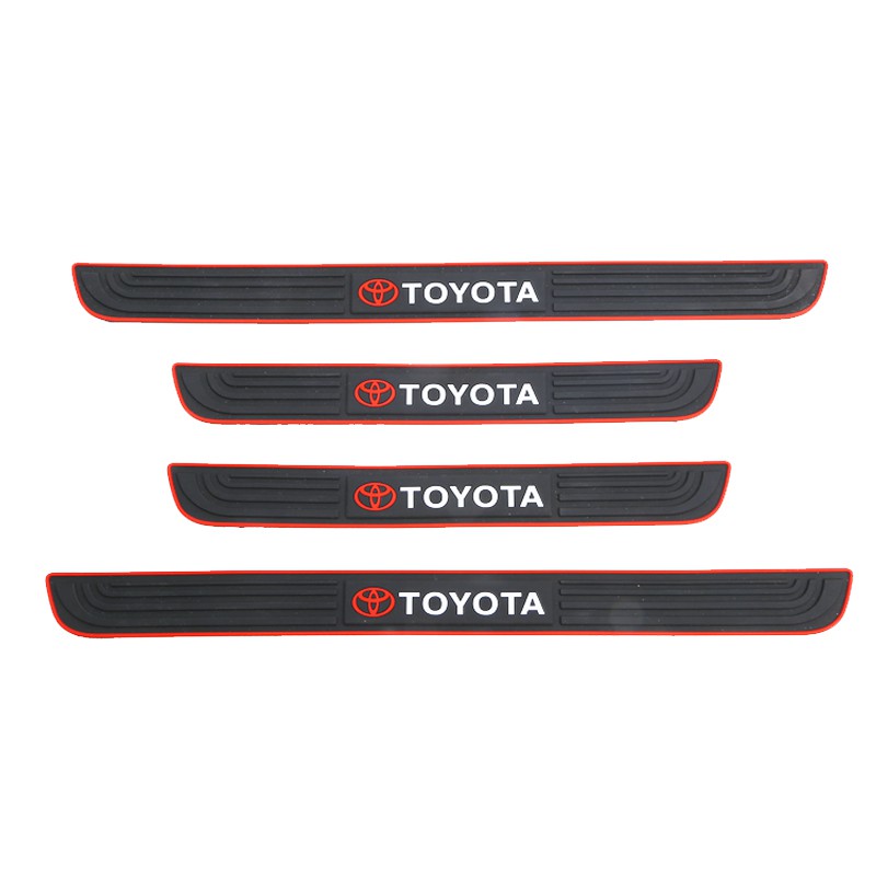 1 / 4pcs Stiker Pelindung Pintu Mobil Toyota Bahan Karet Tebal