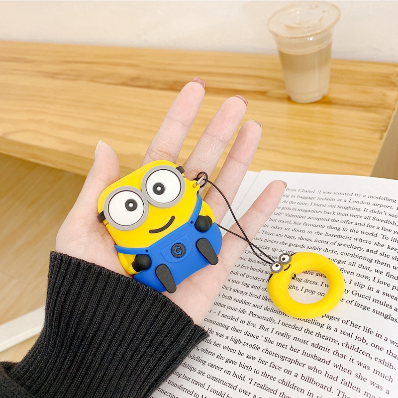 Cute Cartoon Little Yellow Man Airpods Case Wireless Bluetooth Silicone Earphone Case