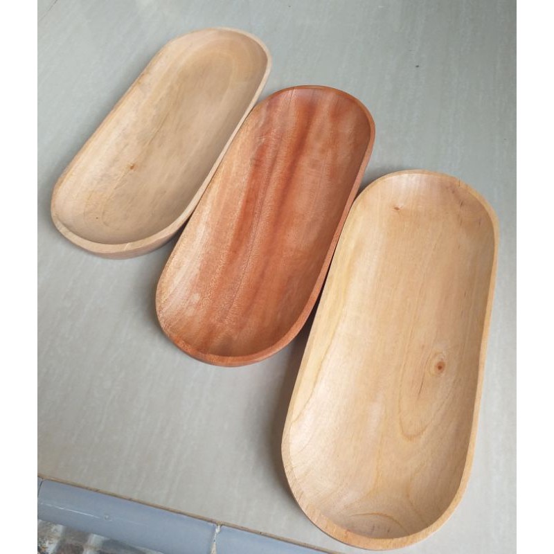 piring susi mahoni oval 10x25cm