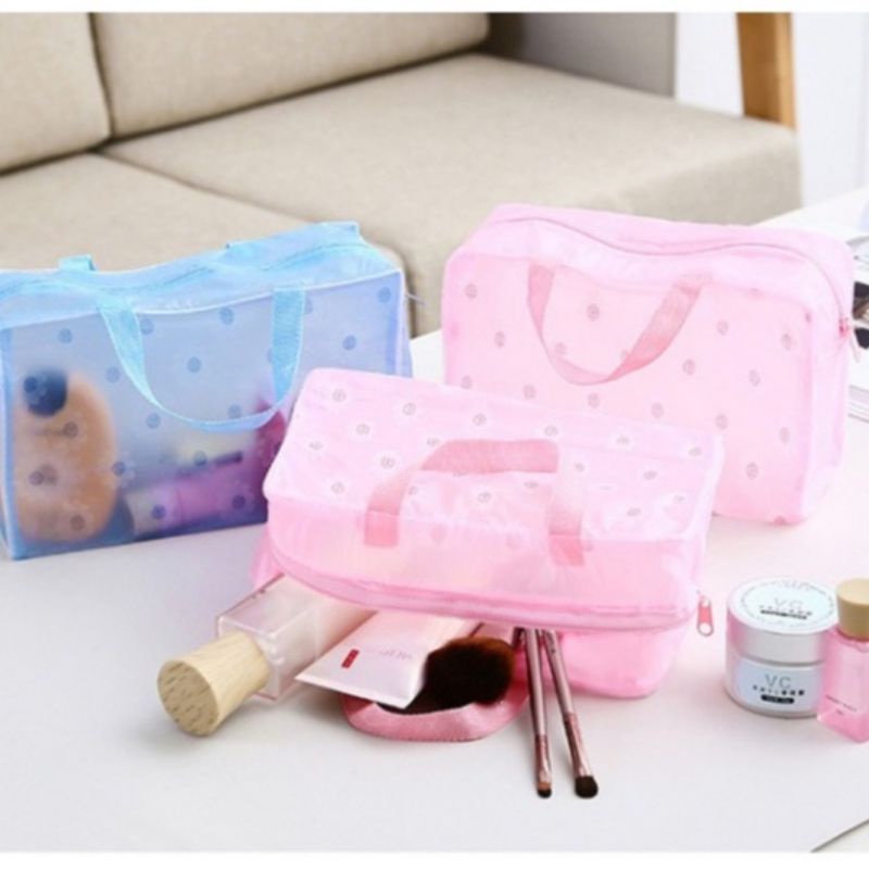 [COD] Tas Kosmetik Anti Air Pouch Kosmetik Pouch Make Up Sabun Skin Care Travel Anti Air