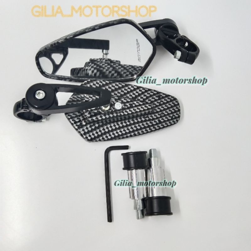 Spion Jalu Oval Karbonspion Pentagon carbonSpion Jalu Carbon Universal Nmax Aerox Vario Beat Genio