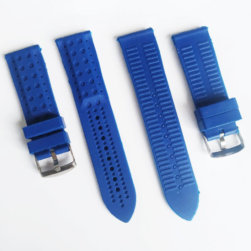 strap rubber silicon warna coklat dan biru