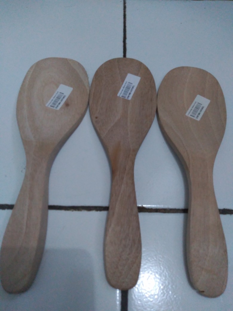 Centong / Sendok Nasi Kayu Mahoni Ukuran Sedang / Centong Media Lukis