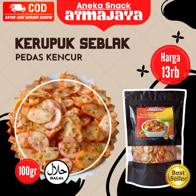 

KERUPUK SEBLAK RASA PEDAS KENCUR / SNACK MURAH/CAMILAN MURAH/CEMILAN MURAH/GROSIR ANEKA SNACK ATMAJAYA