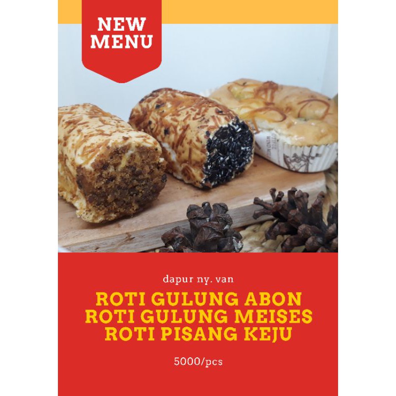 

Roti Gulung Abon - Meises - Pisang Keju roti jadul