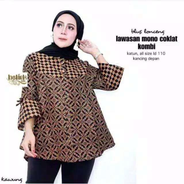 Blous Termurah... Trendy Gamis Batik Manggar, Padi,sekar,cantik,kubis,kipas,daun,kupu,nadine,gendis