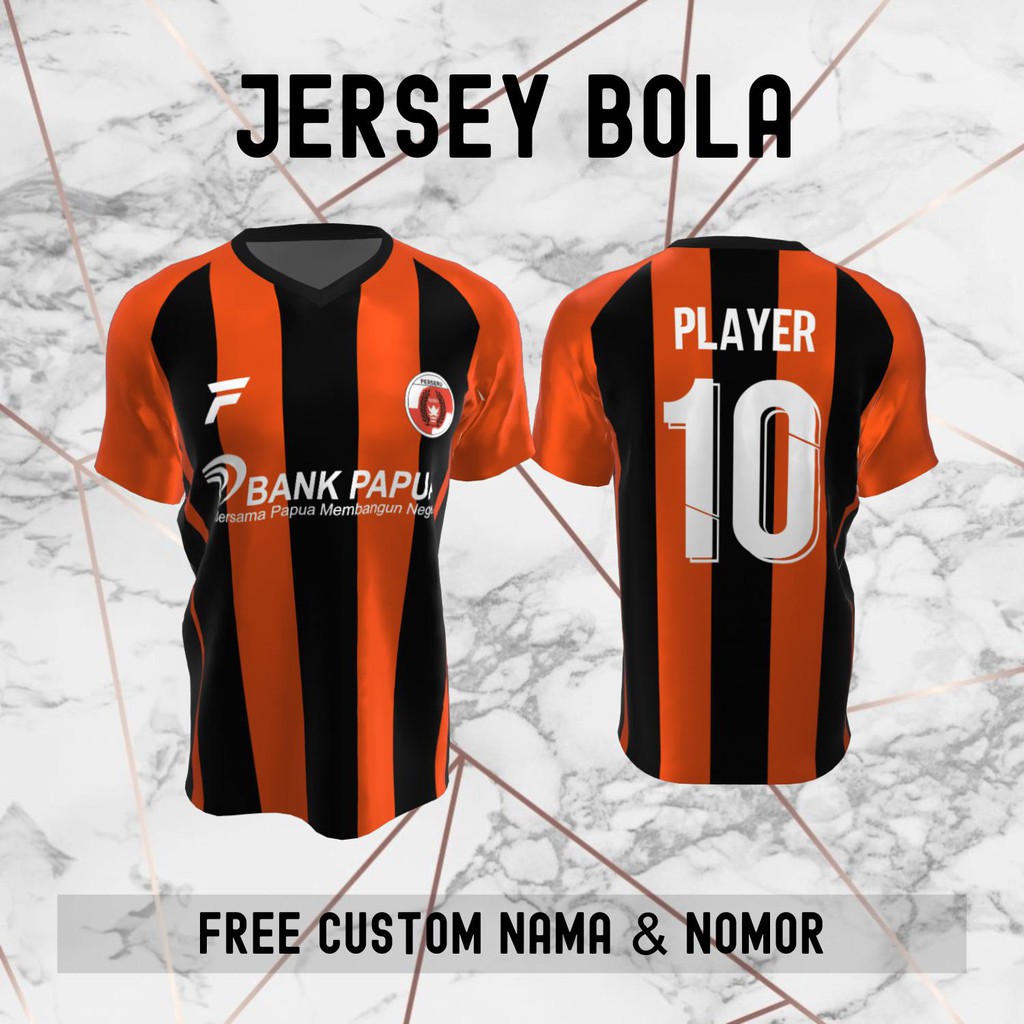 Jersey Perseru Serui Klub Bola Baju Kaos Custom Nama dan Nomor Punggung - 557