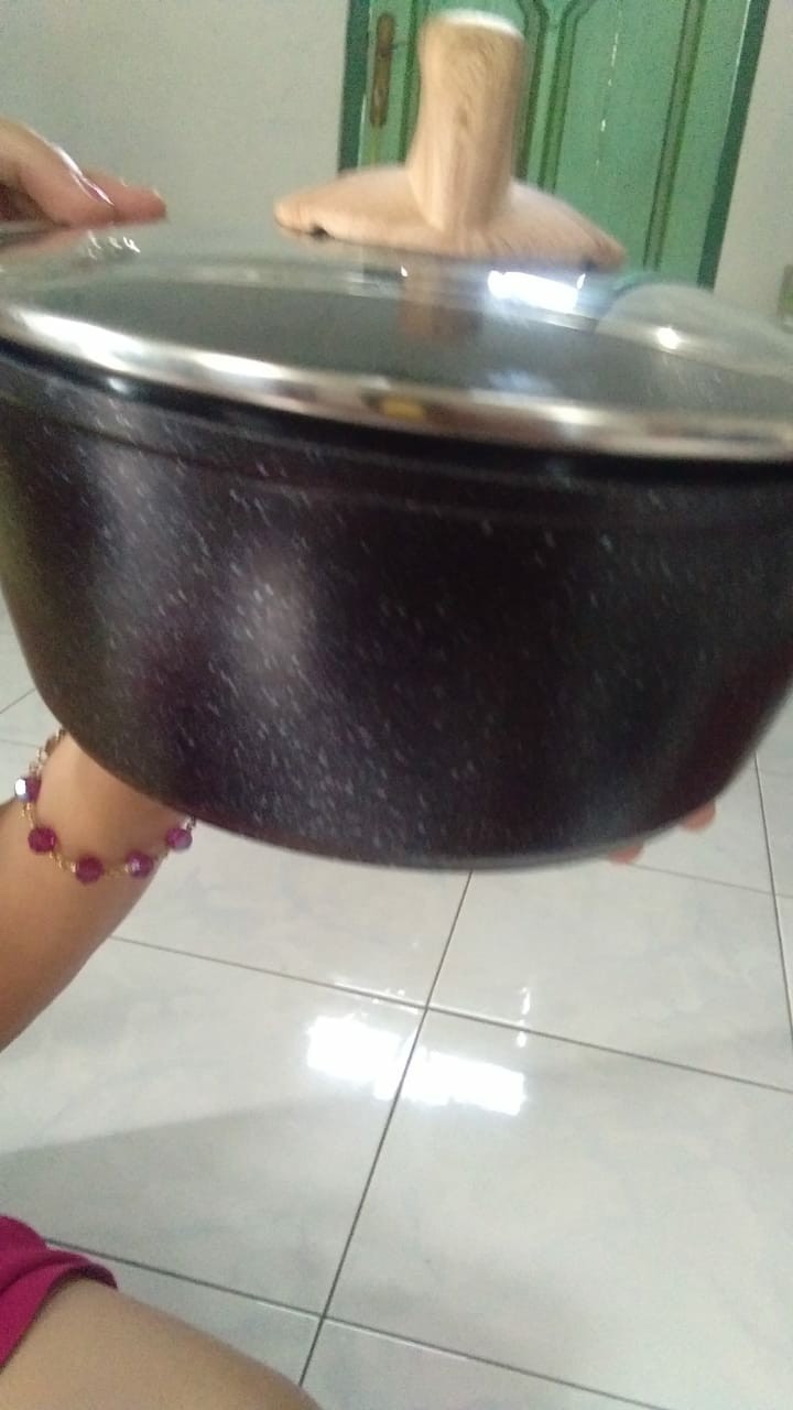 Panci Sauce Pot D20cm H8cm Non Stick Marble Yoshikawa