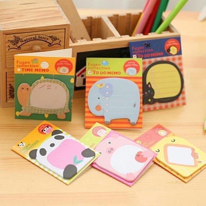 Memo Sticky Notes Zoo Animal Buku Catatan Kecil Mini Book Karakter Lucu