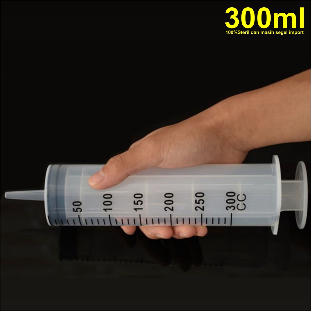 Suntikan besar 300ml Suntikan jumbo 300cc Suntikan 300ml Alat Suntik Kapasitas Besar Syringe 300cc B