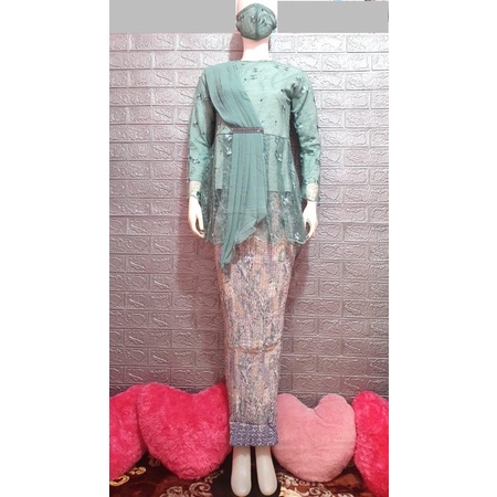 (COD)STELAN KEBAYA TUNIK TULLE BLOUSE AMALIA KEBAYA KONDANGAN AKAD Nikah-SET WARDAH