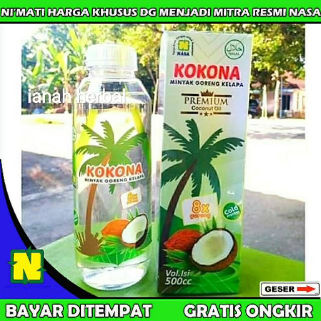 

Kokona Nasa /minyak goreng kelapa murni 8x penyaringan