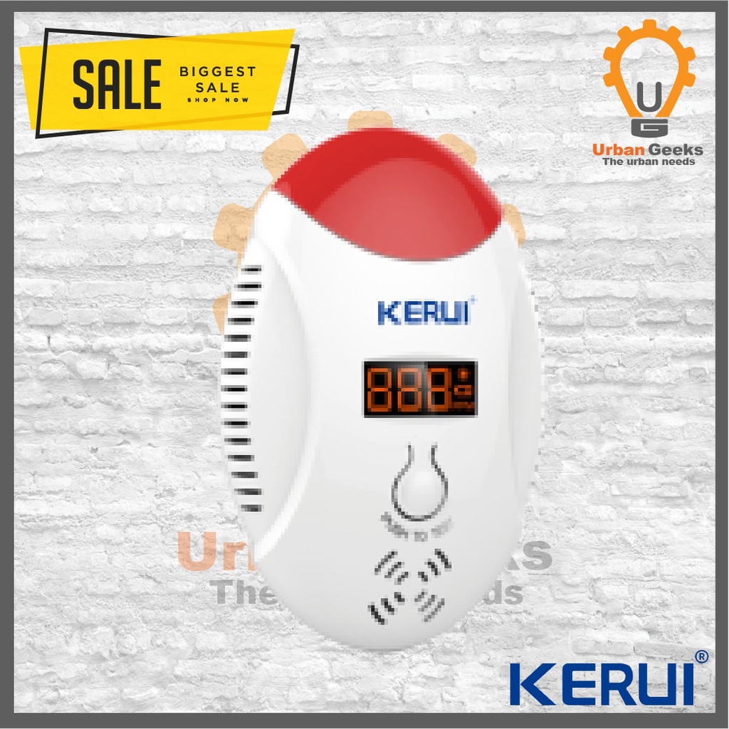 Pendeteksi Kebocoran CO Wireless Home Alarm Carbon Monoxide KERUI CD17