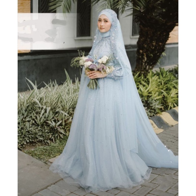 wedding gown syar'i / wedding gown muslimah