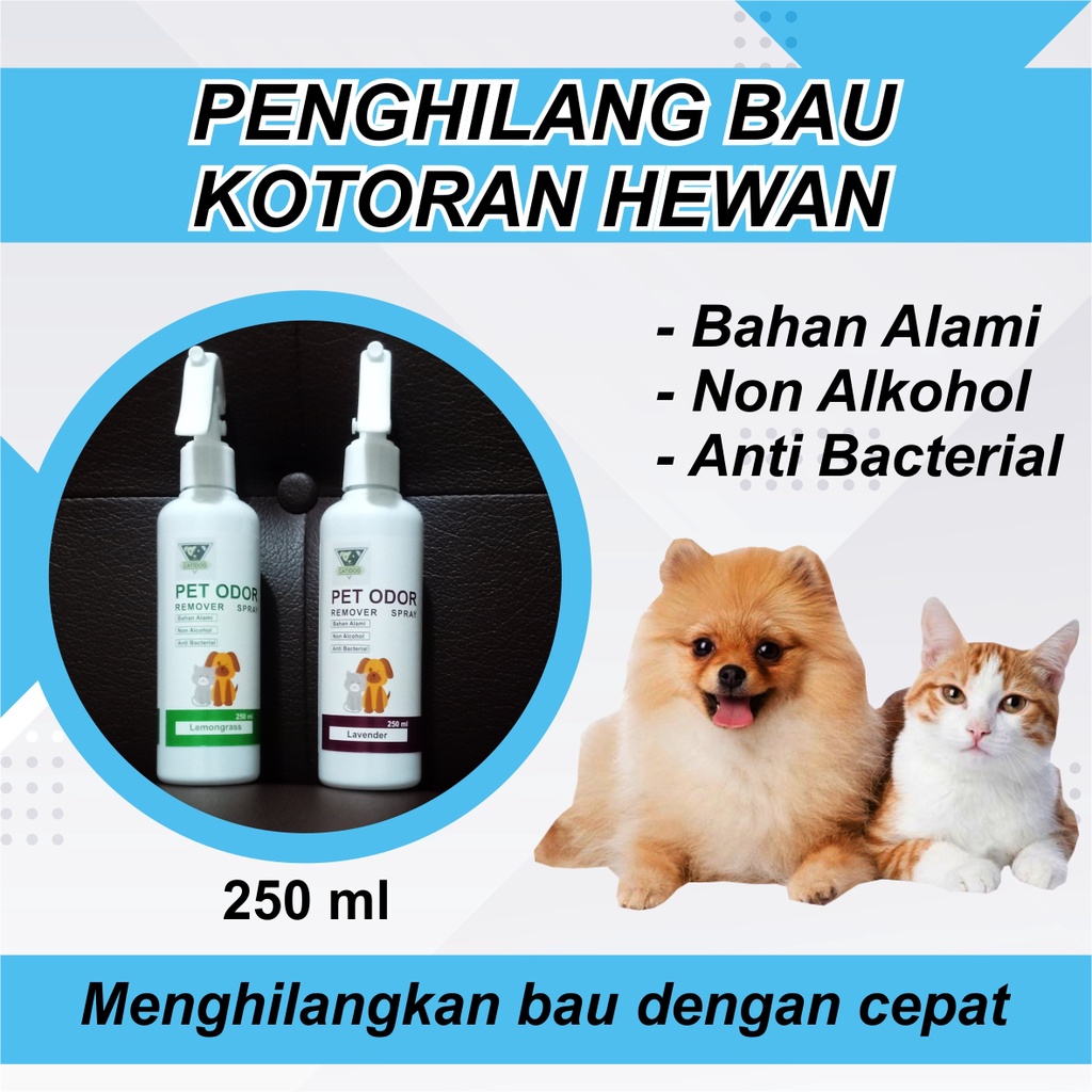 PILOVE - CATIDOG Pet Odor Remover / Spray Penghilang Bau Bab Dan Pesing / Pengharum Bau Pesing Kotoran Pup Pipis Kencing Di Kandang di Pasir , Sofa Kasur Untuk Kucing dan Anjing PET ODOR REMOVE