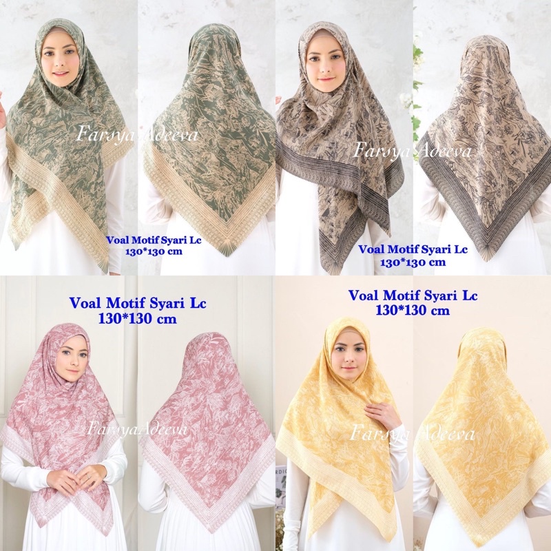 PART 1 - Jilbab Voal Motif Jumbo Syari Lasercut 130 x 130CM - HIJAB VOAL MIRACLE  MOTIF PREMIUM SERIES SYAR'I PRINTING