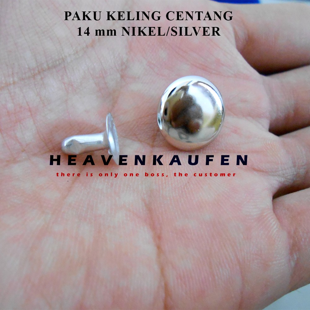 Paku Keling Rivet Centang 14 mm Nikel/Silver Harga Per Pack isi 50 Pasang