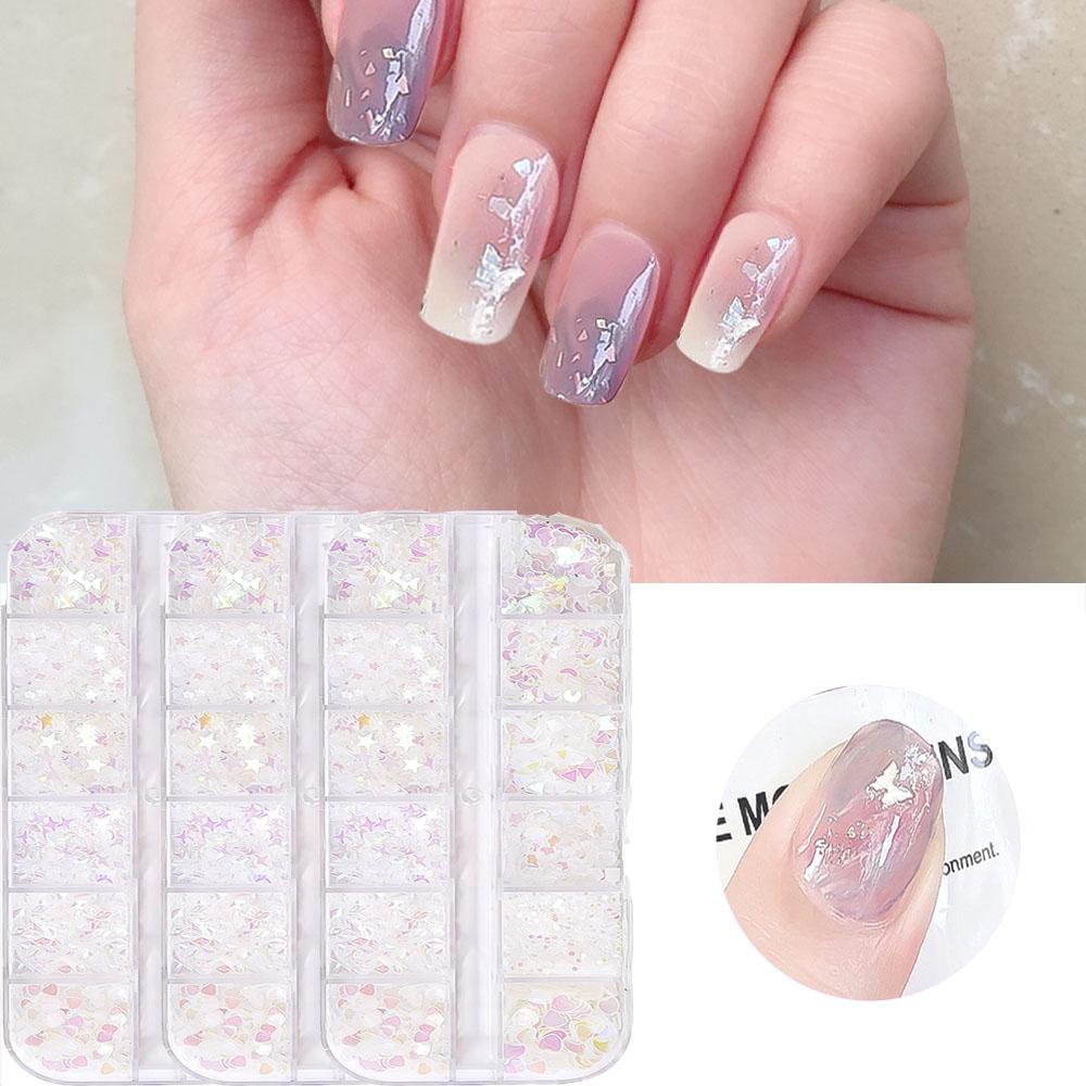 Mxbeauty Nail Art Sequin Butterfly Berbentuk Khusus Cellophane DIY Stiker Kuku