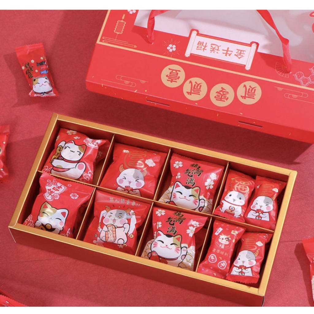 

CNY 2 Motif Kucing Keberuntungan Lucky Cat Plastik Seal Pouch Kantong Kue Kotak Kue Sekat Paper Box SB49 PB SP goodie bag hantaran bingkisan hampers imlek cny chinese new year cepat kaya