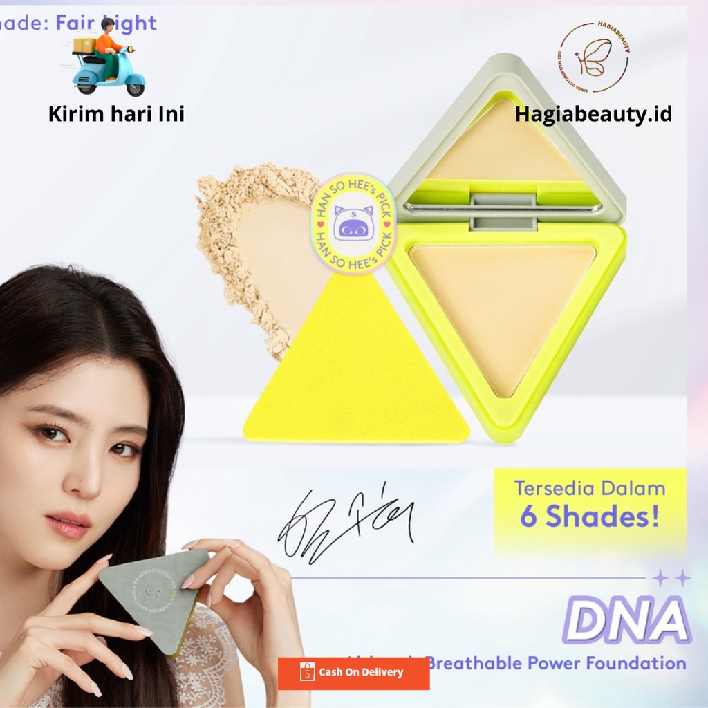 Bisa COD - SOMETHINC DNA Airbrush Breathable Powder Foundation - Bedak Padat