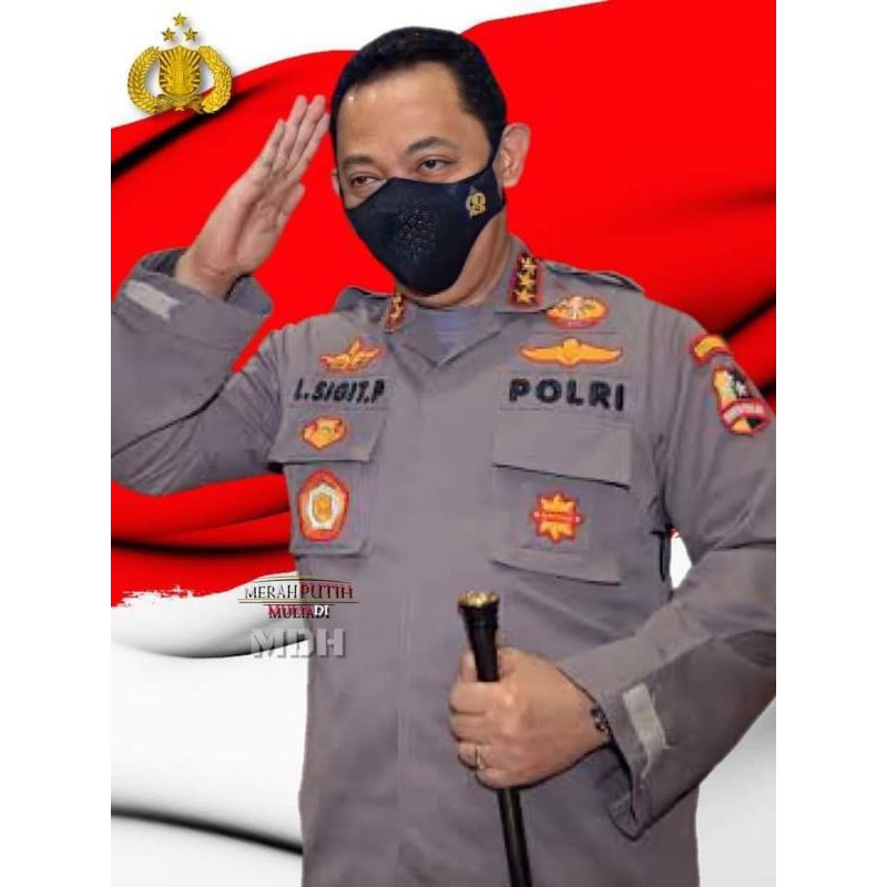Masker lifemask TNI POLRI filter carbon aktif premium