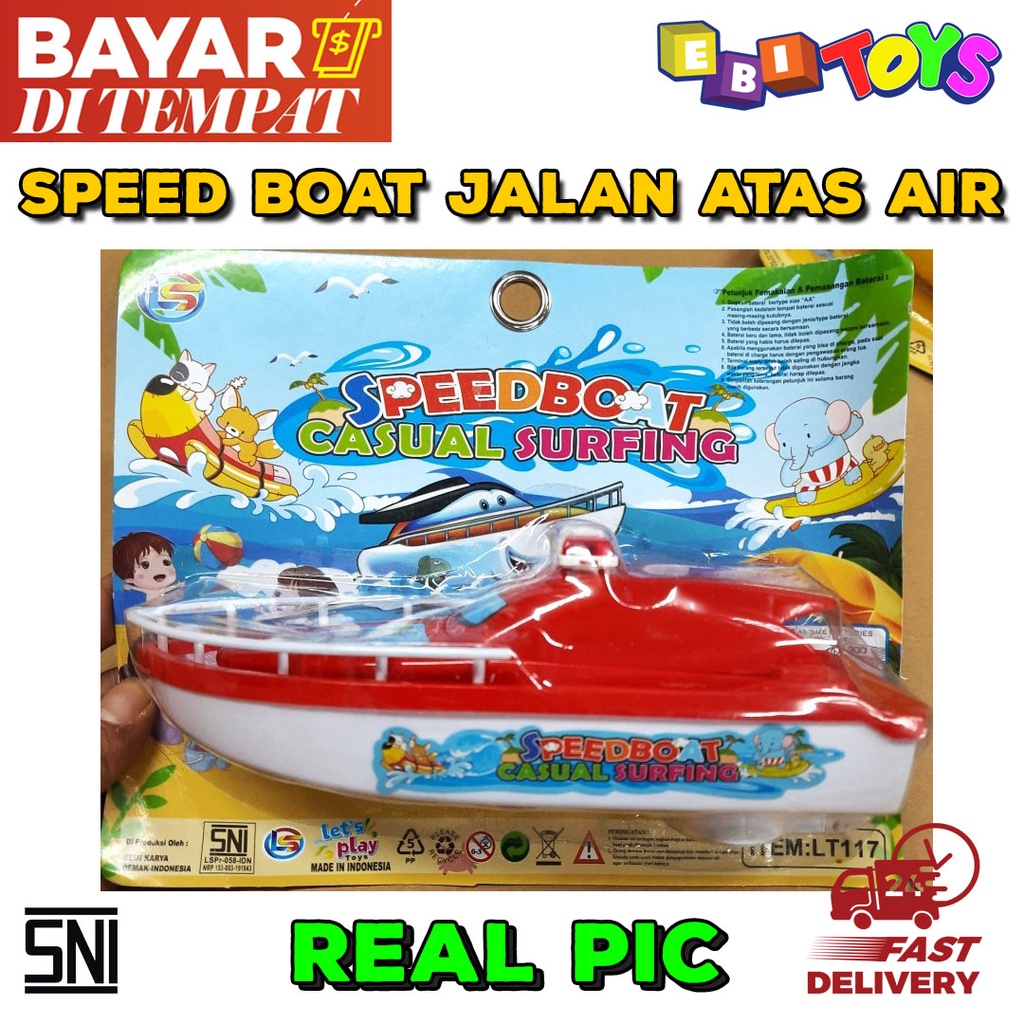 Mainan Speedboat Motor Boat Bisa Jalan Diatas Air Perahu Bisa Jalan Diatas Air Mainan Edukasi Anak