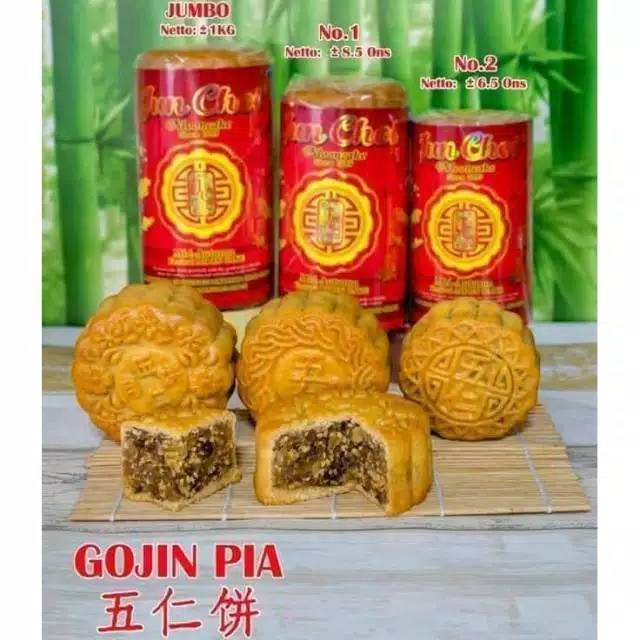 

Kue Bulan (MOONCAKE) GOJIN PIA / NG JIN PIANG [JUMBO] MERK JUN CHOI