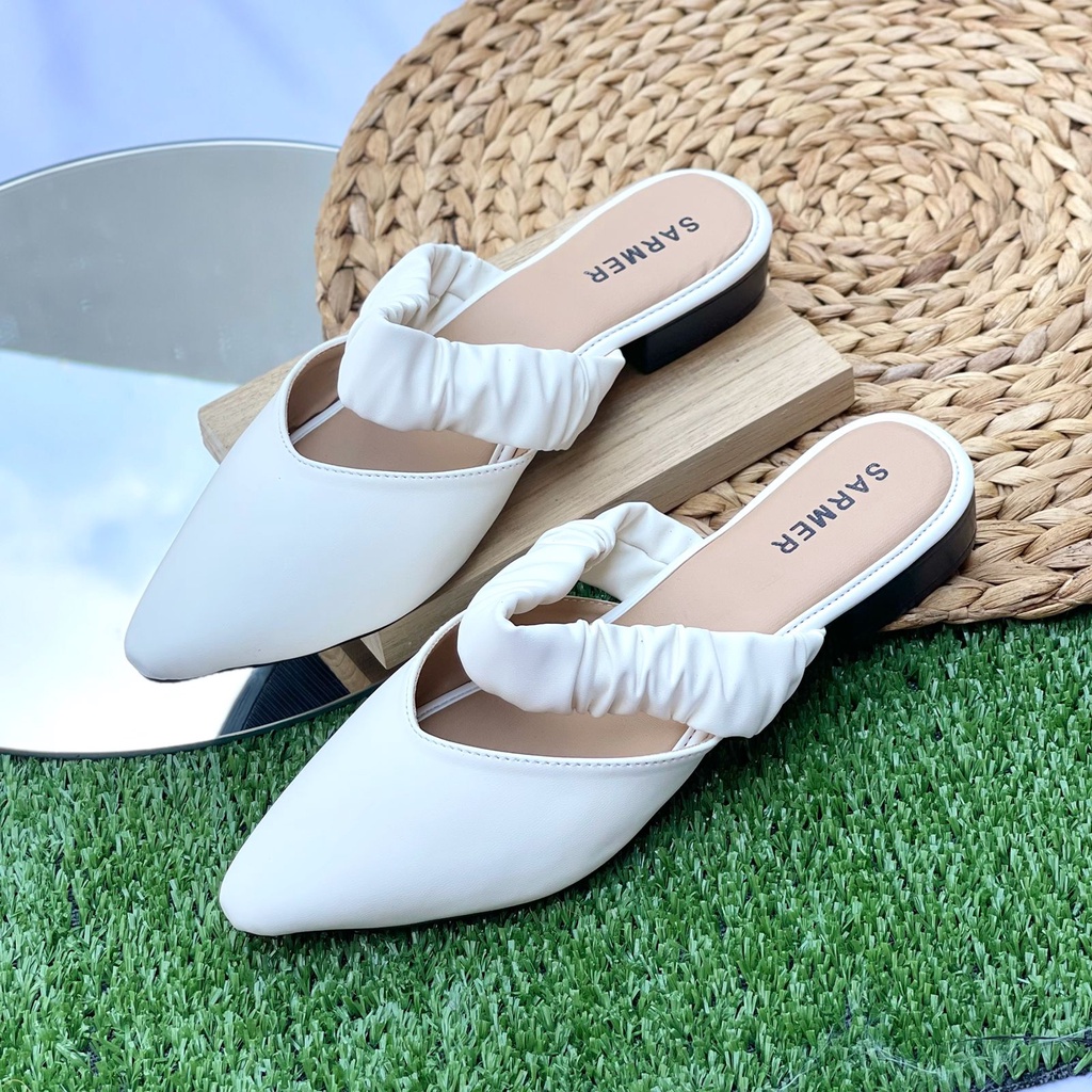 SARMER - ELLAND MULES WHITE